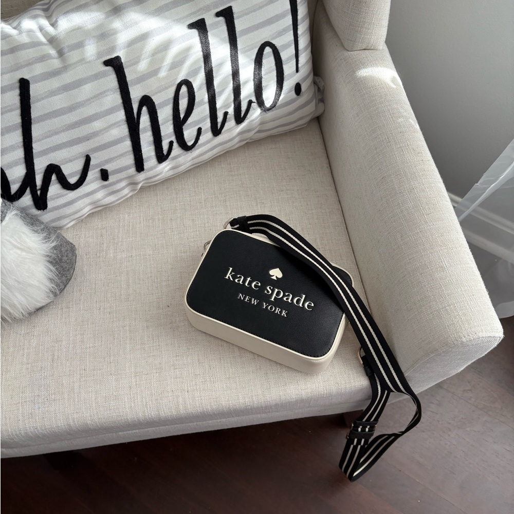 Kate Spade Black and Cream Crossbody Bag